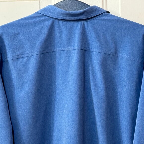 NEW Eddie Bauer Sz 2X Womens Button Up Shirt Roll Up Long Sleeve Blue Pockets - Picture 5 of 11